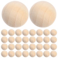 100 Pcs Holz Kugeln Holzkugeln FüR Handwerk Unfertige Holzperlen Runde