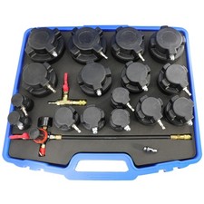19pcs Turbo Boost Leak Tester Kit Turbo System Intercooler Radiator Leak Test 19pcs Turbo Boost Leak Tester Kit Turbo System Intercooler Radiator Leak Test