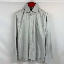 Canali Men Dress Shirt Gingham Check Pattern Long Sleeve Button Up Size 39 15.5