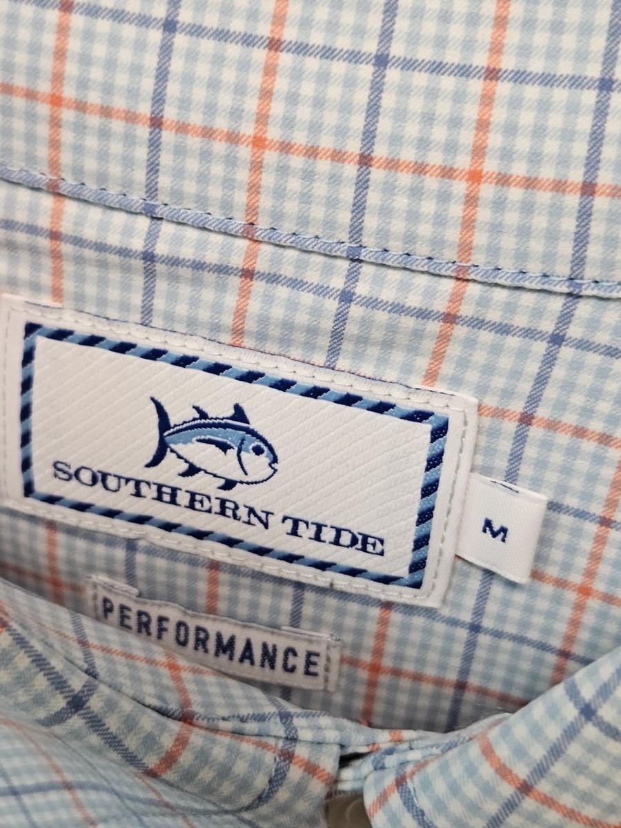 Men's Southern Tide Performance Long Sleeve Button-Up Shirt Size Medium