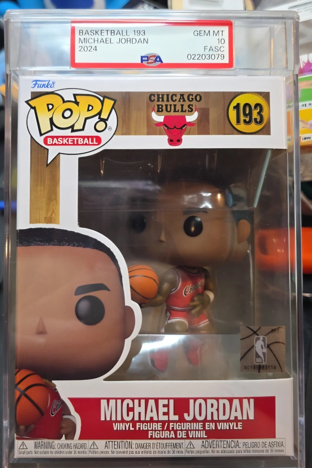 Funko Pop! Michael Jordan Figure NBA Chicago Bulls #193 Graded PSA 10 Gem Mint
