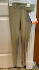 Kerrits horseback riding pants Kids Ice Fil Knee Patch Jodhpurs Size Small Tan
