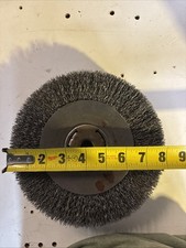 Weiler 2 Thick 8 Diameter Wheel Brush 5/8 Arbor 4500 RPM Used