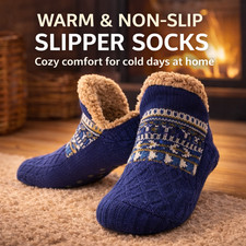 WARM NON-SLIP SLIPPER SOCKS