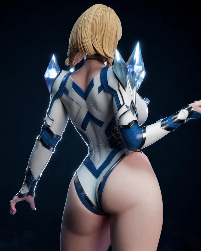 3D Printed 16K Fan Made CA3D Emma Frost X-men Marvel UNPAINTED 1/6 scale - Image 3 of 4