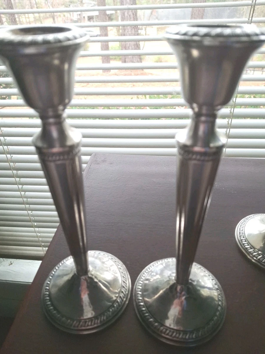 Bougeoirs Vintage Hayakawa – Argent Sterling Floral, Avec Boîte De Rangement