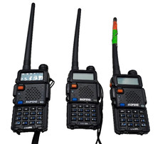 3x Baofeng UV-5R Dual-Band 2m/70cm VHF UHF FM Transceiver Ham Two-way Radio