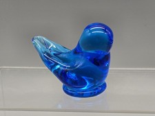 BlueBird of Happiness Leo Ward Signed Glass Figurine Vintage