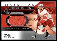 2020-21 SP Game Used Distinctions Materials Dylan Larkin Jersey Detroit Red
