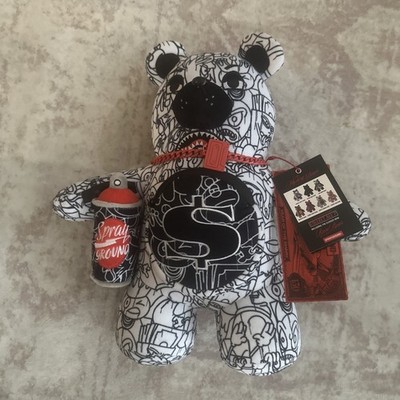 White Graffiti SprayGround Bear 
