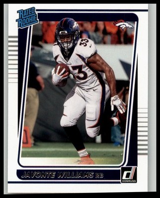 2021 Donruss #P-275 Javonte Williams Optic Rated Rookie Preview Blue