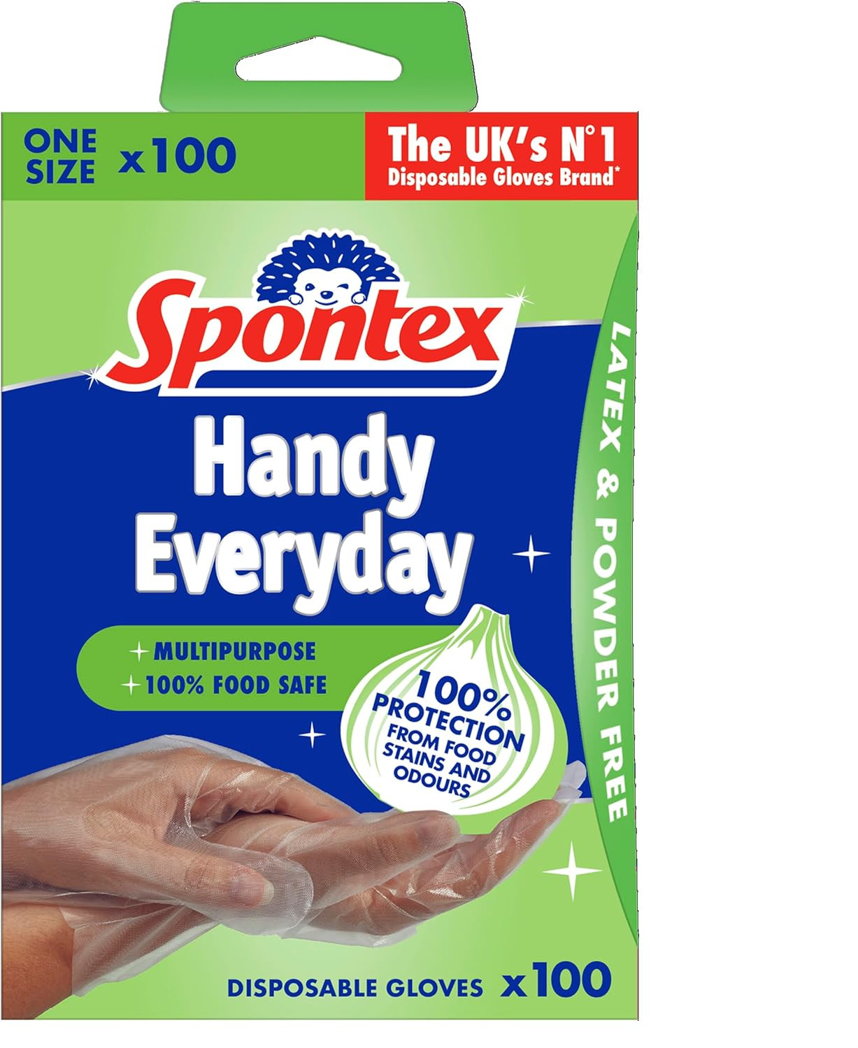 100 Handy Multipurpose Disposable Gloves | One Size | 100% Food Safe