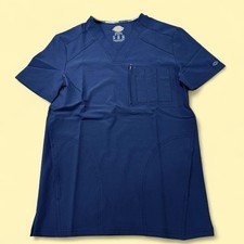 Dickies Retro Navy Blue V-Neck DK930 Scrub Top Men  s XS NEW Healthcare Worker