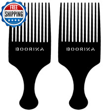 Afro Hair Pick Comb for Women  Men 7.5 in Smooth Sturdy Wide Tooth...