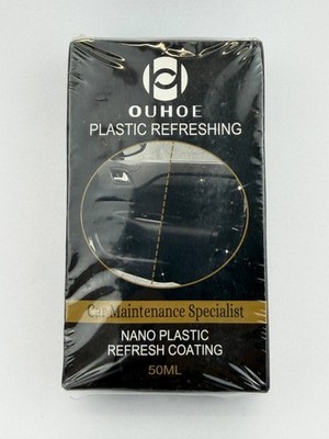 Ouhoe Plastic Refreshing Nano Plastic Refresh Coating 50ml Set mit Schwamm Tuch