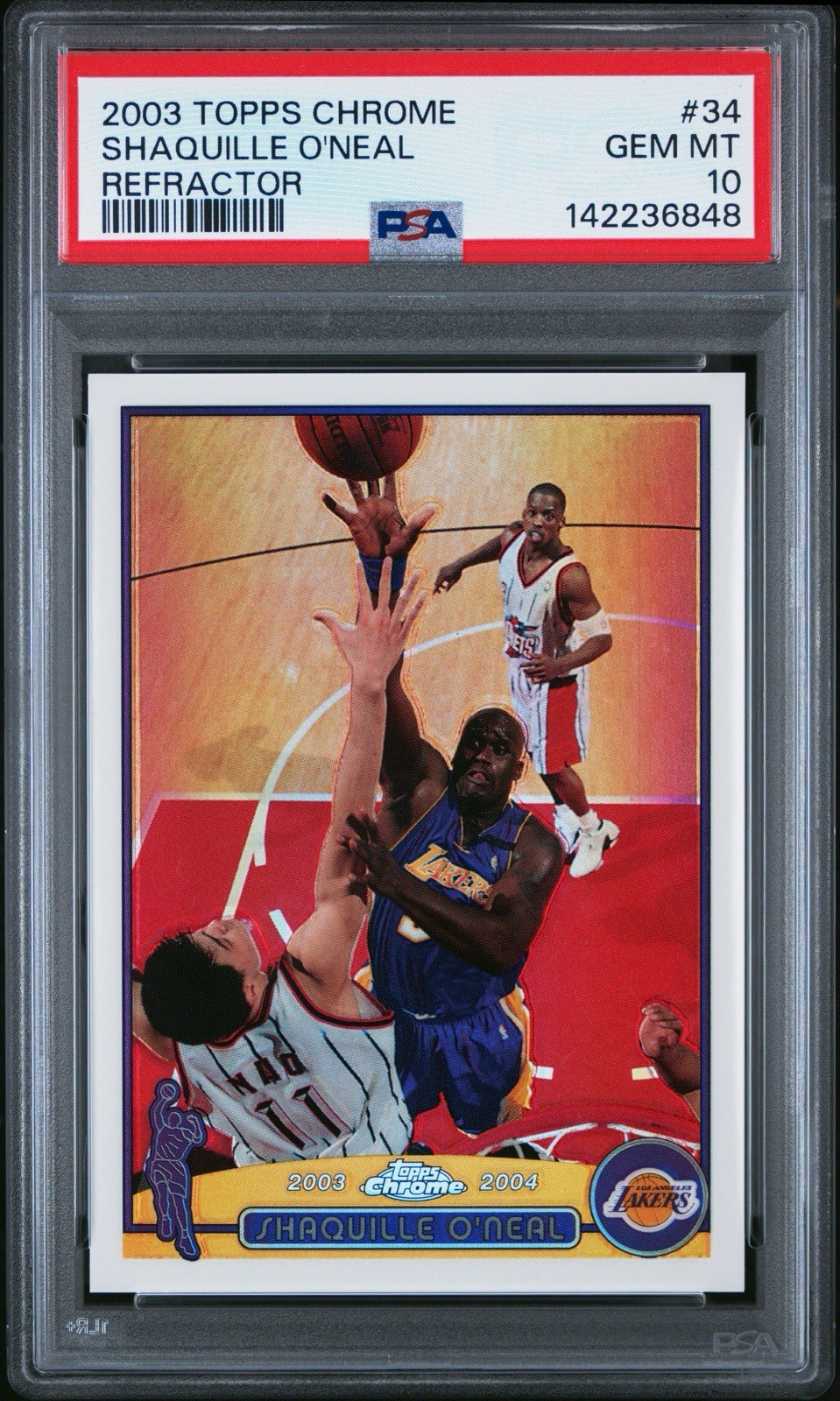 Shaquille O'Neal 2003 Topps Chrome Refractor PSA 10 GEM 💎 MINT HOF LOW POP