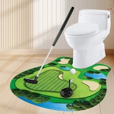 Toilet Golf Game Set Mini Putting Green Funny Bathroom Entertainment
