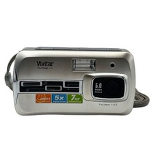 Vivitar ViviCam 5115 5MP/7MP Digital Camera Tested Working Games 5x Zoom UK Grey