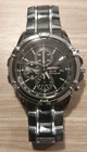 VTG  Seiko Solar Chronograph  Watch w Orig. Seiko Band / V 172 - OAJO BLACK DIAL