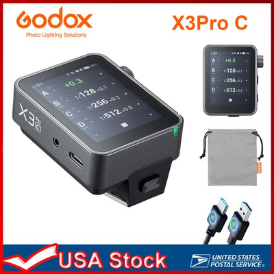 #ad Godox X3 Pro C Touchscreen TTL Flash Trigger for Canon 2.4G Wireless LCD Screen $99.00