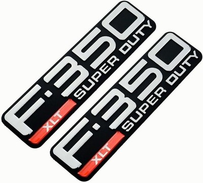 1999 2000 2001 2002 2003 FORD F350 F-350 SUPER DUTY XLT FENDER EMBLEMS PAIR NEW