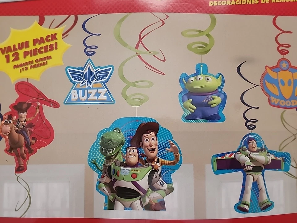 Disney Pixar Toy Story Swirl Decorations 12pc Party Decorations - Image 2 of 3