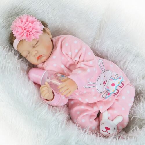 Cute Baby Reborn Realistic Girl Lifelike Rebirth Doll Toy Newborn Boy Kids Gift - Picture 1 of 4