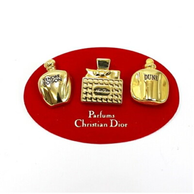 未使用　Parfums ChristianDior　ピンバッジ　香水ボトル　3個 未使用 Parfums ChristianDior ピンバッジ 香水ボトル 3個