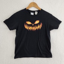 Halloween Shirt Youth jack-o'-Lantern Scary Black Small