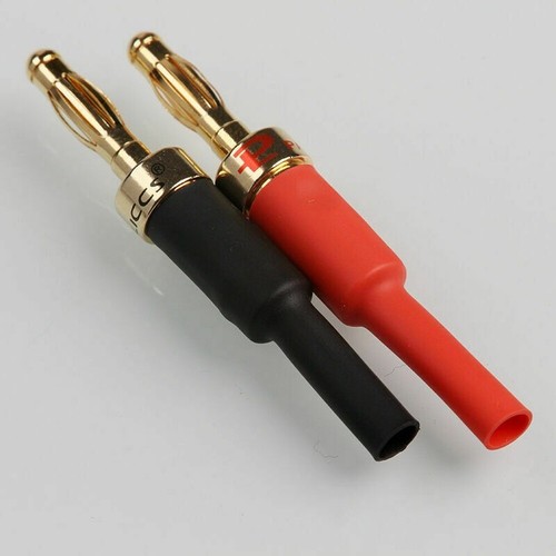 10 STCK. 4 mm schwarz rot vergoldet Lautsprecher Bananenstecker Audio Kabel Draht Stecker - Bild 6 von 9