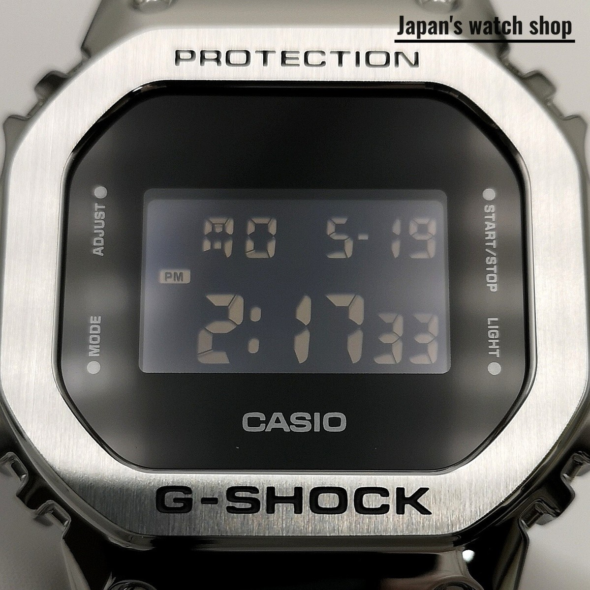 新品 G-SHOCK GM-5600U-1JF CASIO G-SHOCK GM-5600U-1JF Black Metal Bezel Men's Watch New in