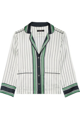 Kate Moss for Equipment Lake striped silk-satin pajama shirt S $340
