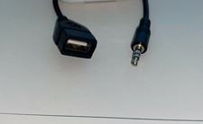  2 3.5mm Male Audio AUX Jack to USB 2.0 Type A Female OTG Converter Cable
