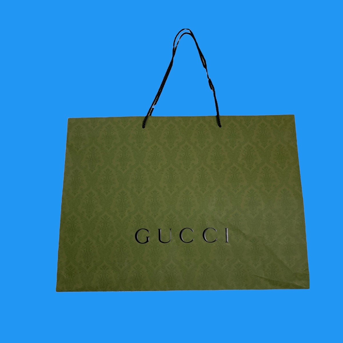 Authentic GUCCI Embroidered Shopping Gift Bag w Measures 16.75”x22