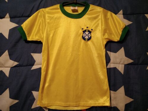 CHILDREN Brazil 1975-1976 Home Football Shirt Jersey Umbro