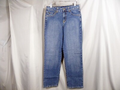 Bandolinoblu Women's Blue Jeans Mandie Wash Straight Leg Mid Rise Size 12 30x31