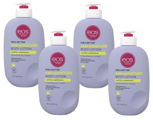 4 Pack of EOS Shea Better Body Lotion, Vanilla Cashmere 16 Ounce