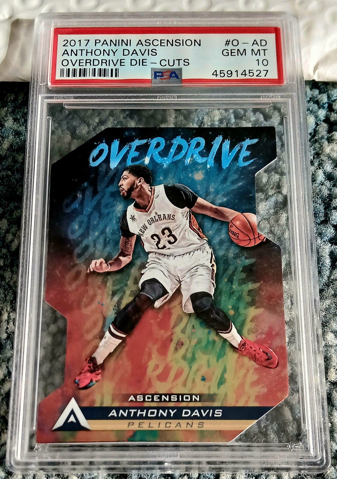 2017-18 PANINI ASCENSION OVERDRIVE DIE-CUTS #O-AD ANTHONY DAVIS PSA 10 GEM MINT