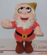 Disney Store Exclusive Snow White Doc Dwarf 6" plush toy RARE HTF
