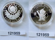 Srebrna moneta 5000 wonów Korea Olimpiada 1988 Seul 1986 (121959)