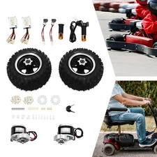 Motor Drive Air Wheel Conversion Kit 2 Wheels Set Electric Cart Scooter 24V 250W