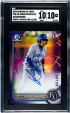 2022 Bowman Chrome 1st Auto Purple #CPA-HG Herard Gonzalez 61/250 SGC 10 GemMint