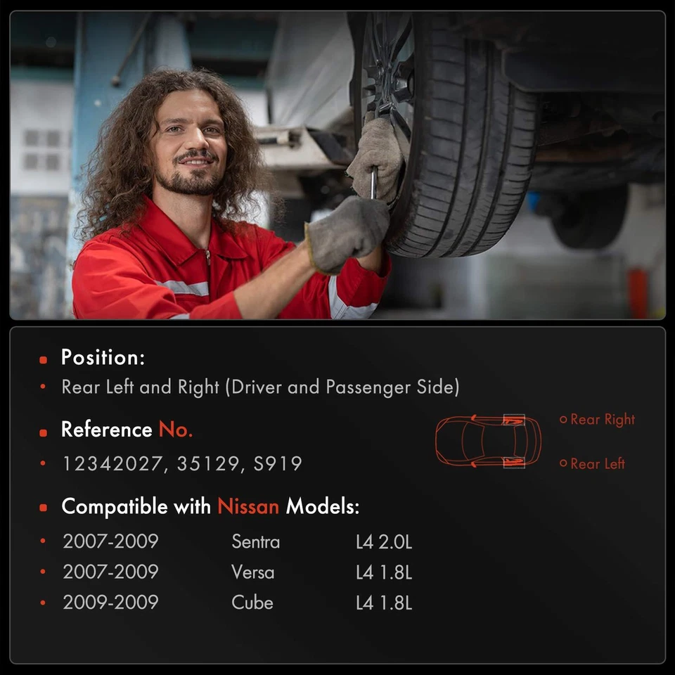 Tambores de freno traseros + zapata de freno de cerámica para Nissan Sentra 2007-2012 Versa 07-09 Foto 2 de 4