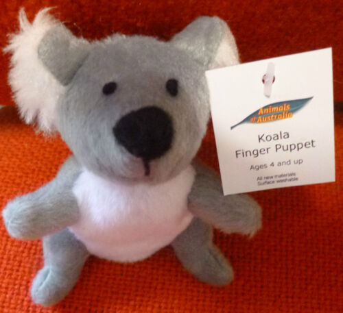 AUSTRALIAN ANIMAL GIFT KOALA Soft Material FINGER PUPPET - Pack of 6 Puppets - Picture 1 of 1