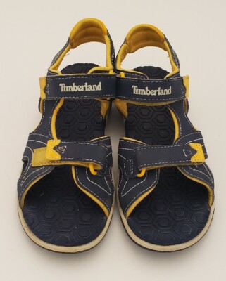 Boys Kids Timberland 2 Strap Summer Holiday Sandals Beach Size 3 Blue Yellow
