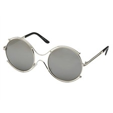 Women's Aviator Round Lens Vintage Style Sunglasses