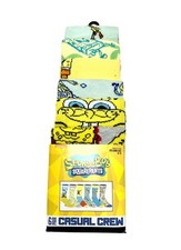 SpongeBob Squarepants Socks 6 Pair Casual Crew Mens Size 8-12 NEW Novelty Socks