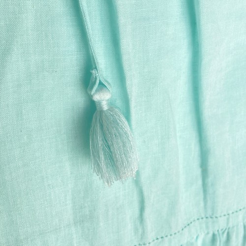 Vineyard Vines Dress Womens 4 Babydoll Boho Gauzy Tassels Romantic Ruffle Pastel - Picture 6 of 17