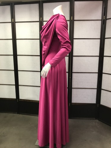 70er Vintage schönes lila Maxikleid, Rockabilly, Retro, Pin-Up, Cocktail, Kleid - Bild 5 von 9