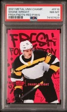 2021 Shane Wright Metal Universe Chmp. FF Precious Metal Gems Red PMG /150 PSA 8